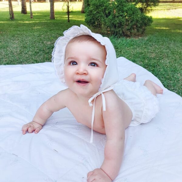 Conjunto Touca + Tapa Fralda Papillons