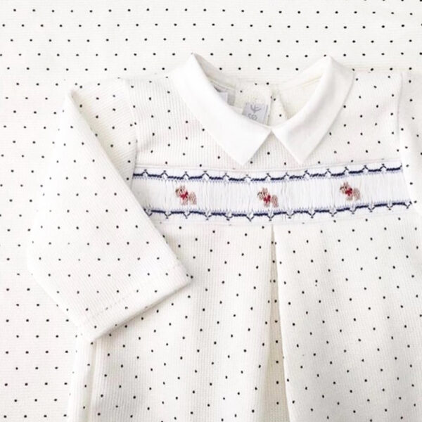 Macacão Smock Poá Fox